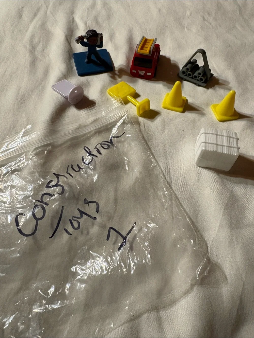 Kids Construction Toy Accessories - Yellow and Red Set